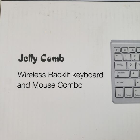 Jelly Comb Wireless 7 Color Backlit Keyboard and Mouse Combo Set Rose Gold - Picture 6 of 7